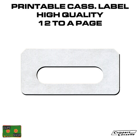 Printable Cassette Labels | High Quality | 12-Up