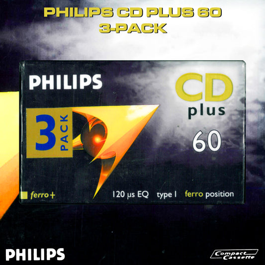 Philips CD Plus 60 Cassette (3-Pack) | Type I Ferro Position