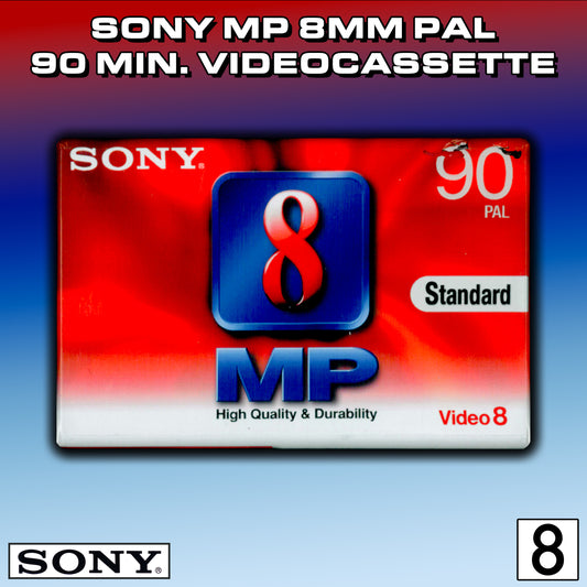 SONY MP 8mm PAL 90 Min. Video Cassette Tape