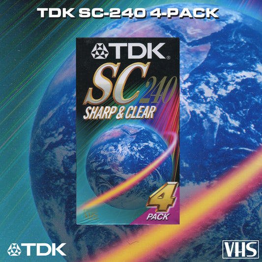 TDK SC-240 VHS Tape | 4-Pack