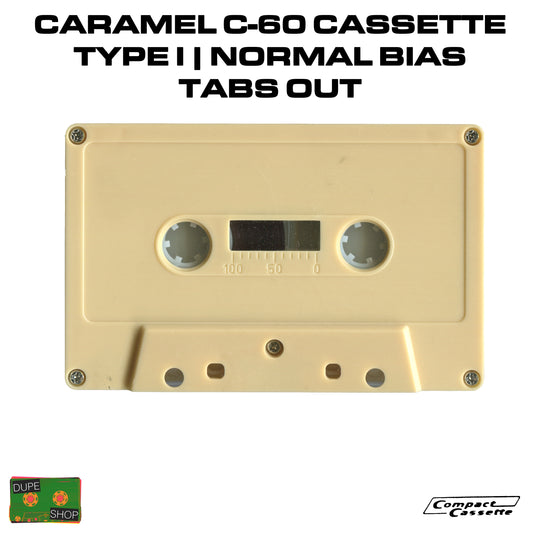 Caramel C-60 Cassette | Type I | Normal Bias | Tabs Out