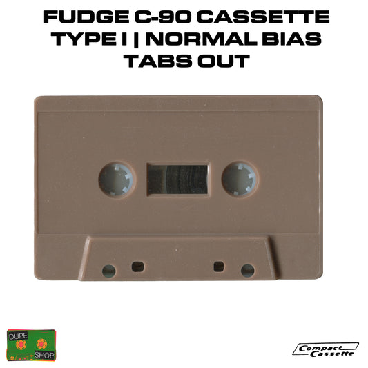 Fudge C-90 Cassette | Type I | Normal Bias | Tabs Out