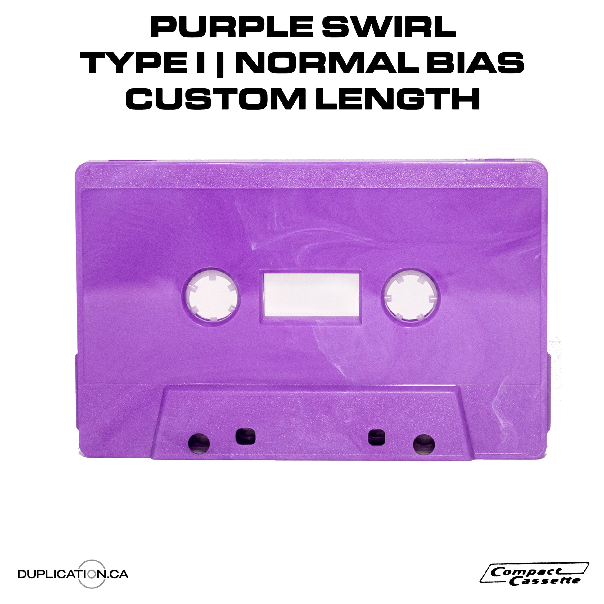 Purple Swirl Custom Length Cassette | Type I | Normal Bias