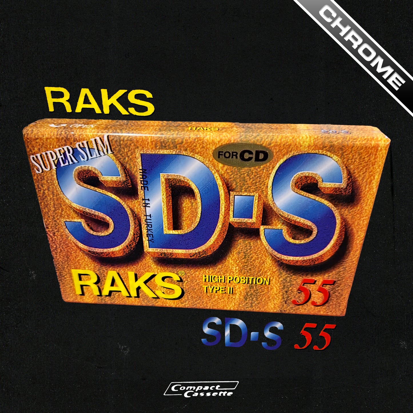 RAKS SD-S 55 Cassette | Type II | Position Chrome