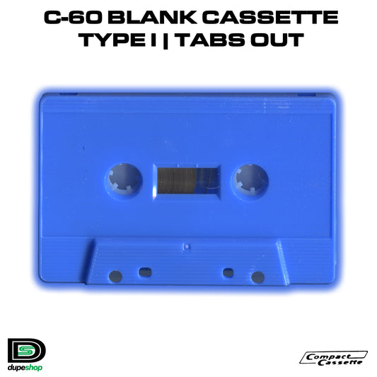 C-60 Cassette | Type I | Normal Bias | Tabs Out | Royal Blue