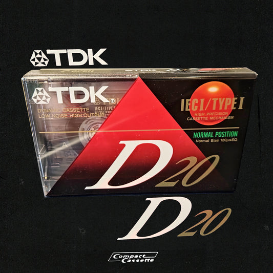 TDK D-20 Cassette | IEC 1/Type I Normal Position