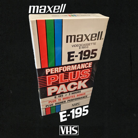 Maxell E-195 | Performance Plus Pack | VHS Tape