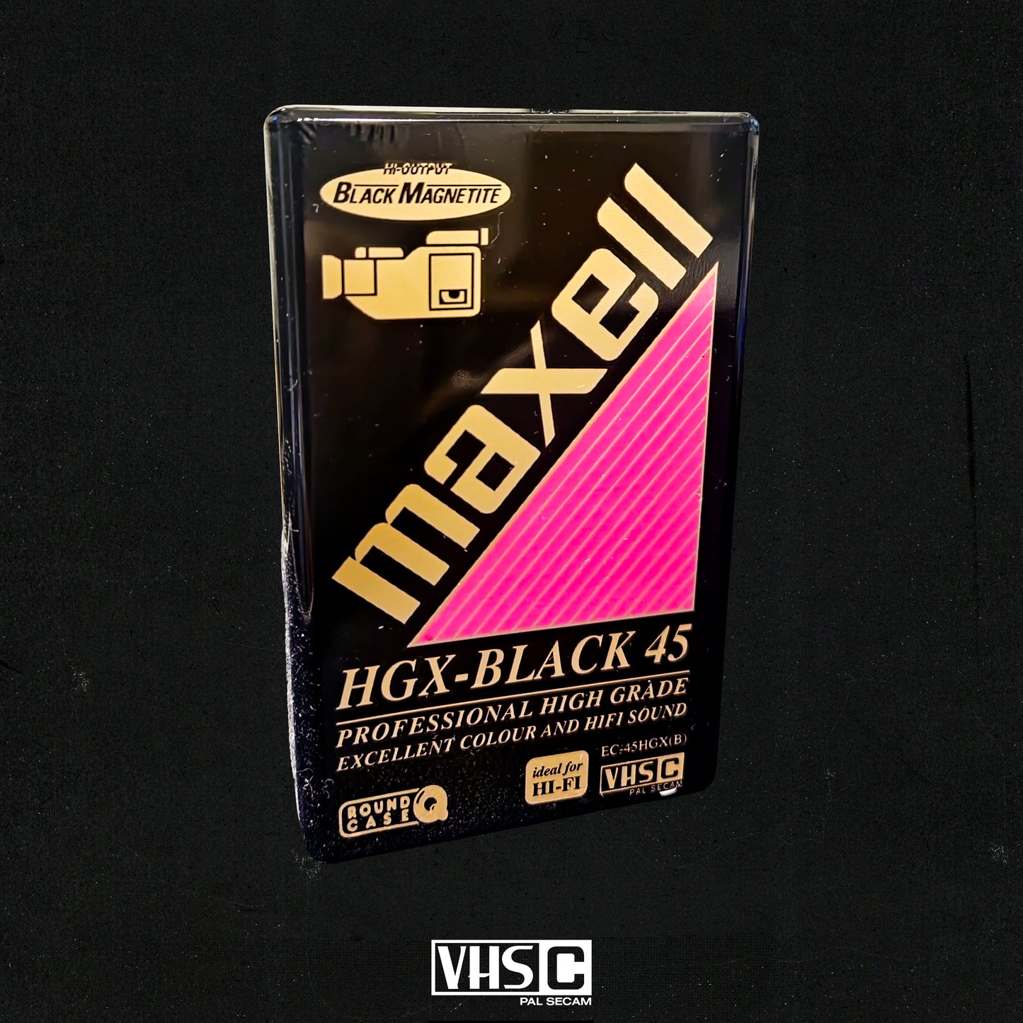 MAXELL VHS-C HGX-BLACK 45 Video Cassette Tape