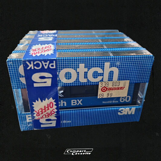 Scotch BX-60 Cassette | IEC 1/Type I Normal Position | 5-Pack