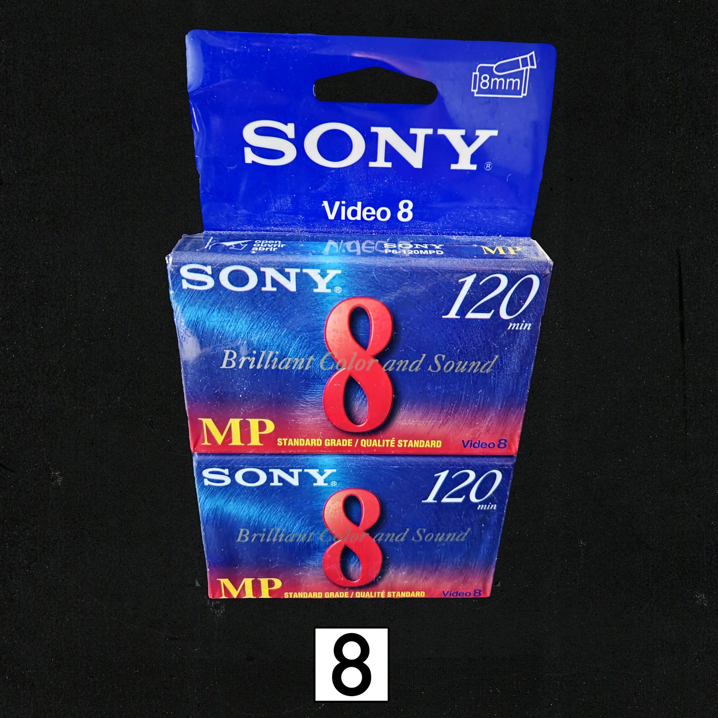 SONY MP Video8 NTSC 120 Min. Video Cassette Tape 2-Pack